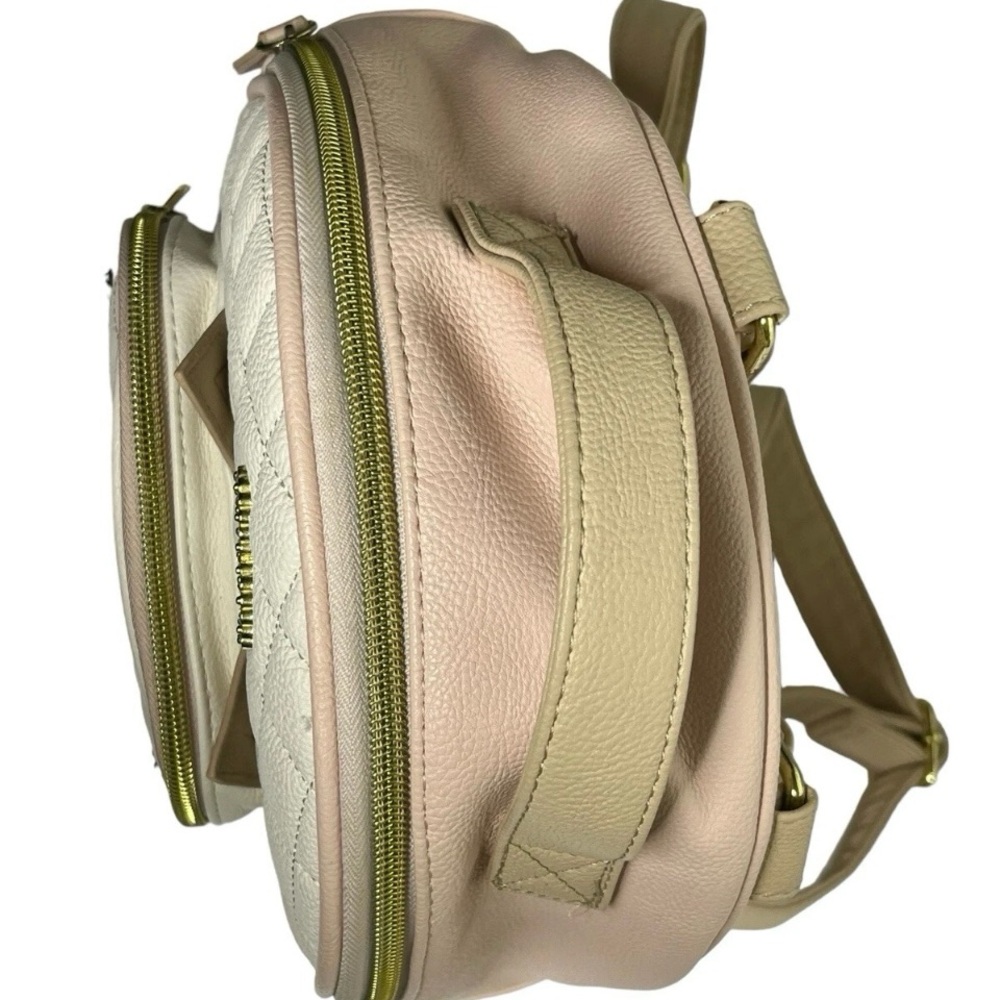 Betsey Johnson Pink White Quilted Cat‎ Heart Small Backpack - Picture 10 of 10